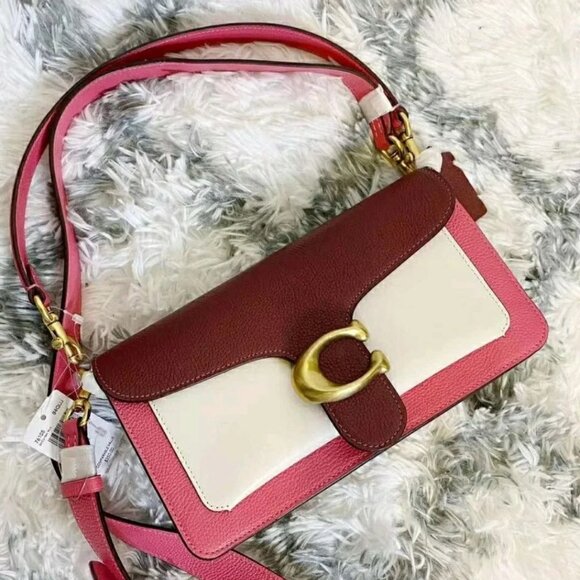 COACH Tabby 26 Small Color-Block Leather Shoulder Bag - Picture 1 of 14
